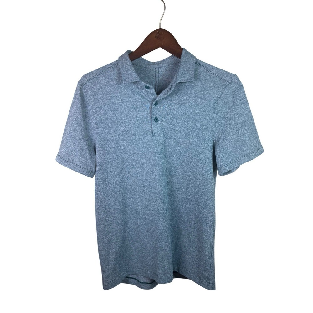 Lululemon Evolution Polo Men Heather Green Size Small‎ Lightweight